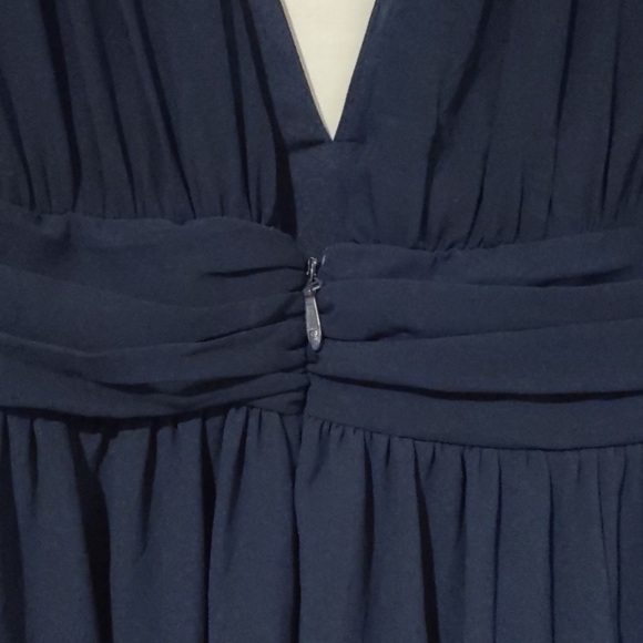 FLASH • SALE • Lulu’s • Heavenly Hues • Deep V Formal Dress in Blue - Picture 10 of 12